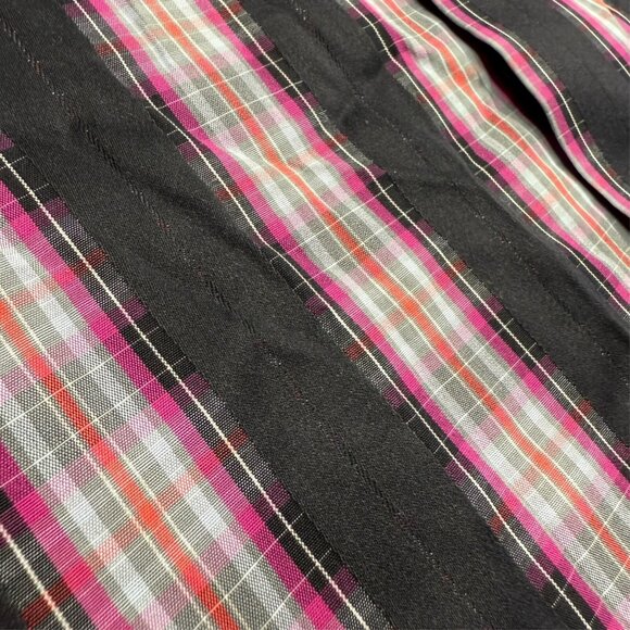 Eton Contemporary Dress Shirt Black & Pink Plaid Pattern 43 17 XL - Picture 5 of 8